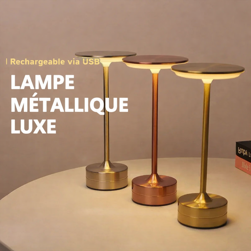 Lampe de Bureau LED Tactile – Rechargeable, Lumiere Douce & Design Elegant