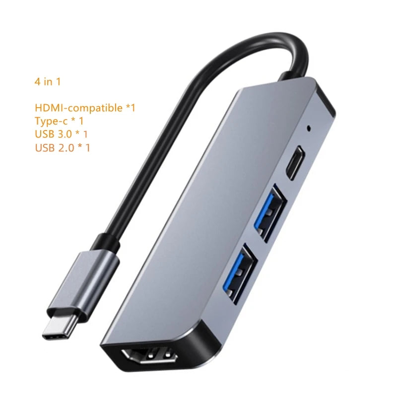 Hub USB-C 7-en-1 – HDMI 4K, USB 3.0 & Charge Rapide PD