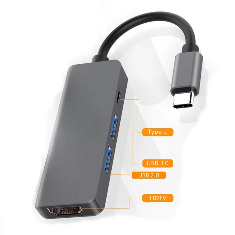 Hub USB-C 7-en-1 – HDMI 4K, USB 3.0 & Charge Rapide PD