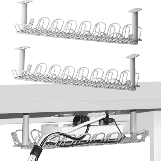 Range-câbles sous bureau